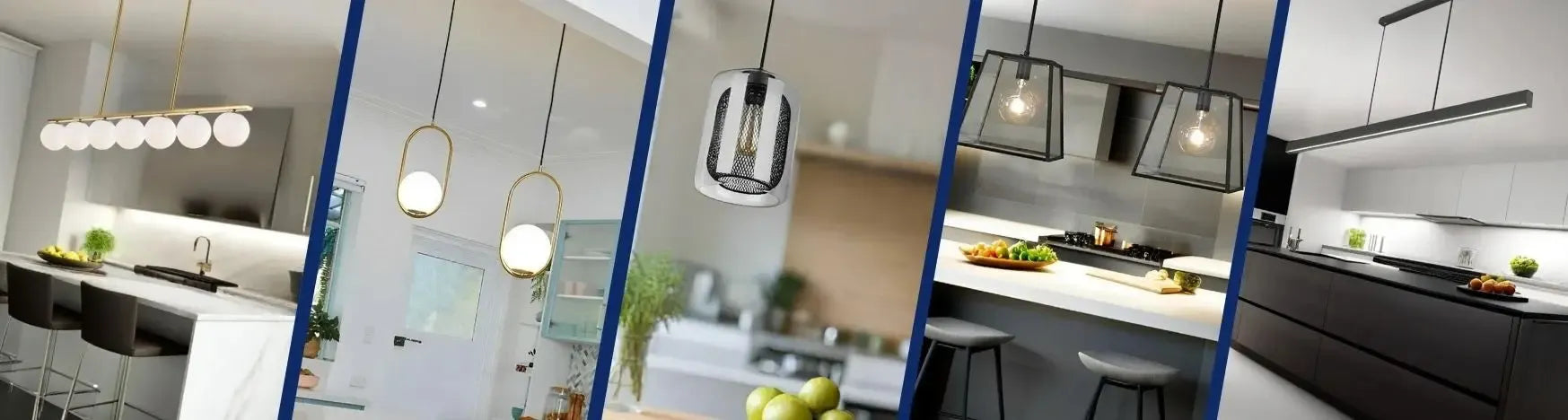 Kiven H-Type Track Lighting, 3-Light Modern Halo Track Pendant Light With Glass Shade E12 Socket Adjustable Length