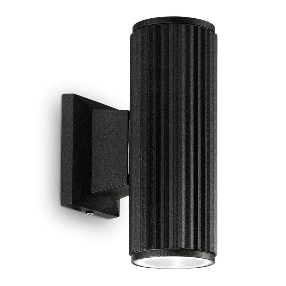 Base Outdoor Up/Down Wall Light 2Lt in Black, Grey, White