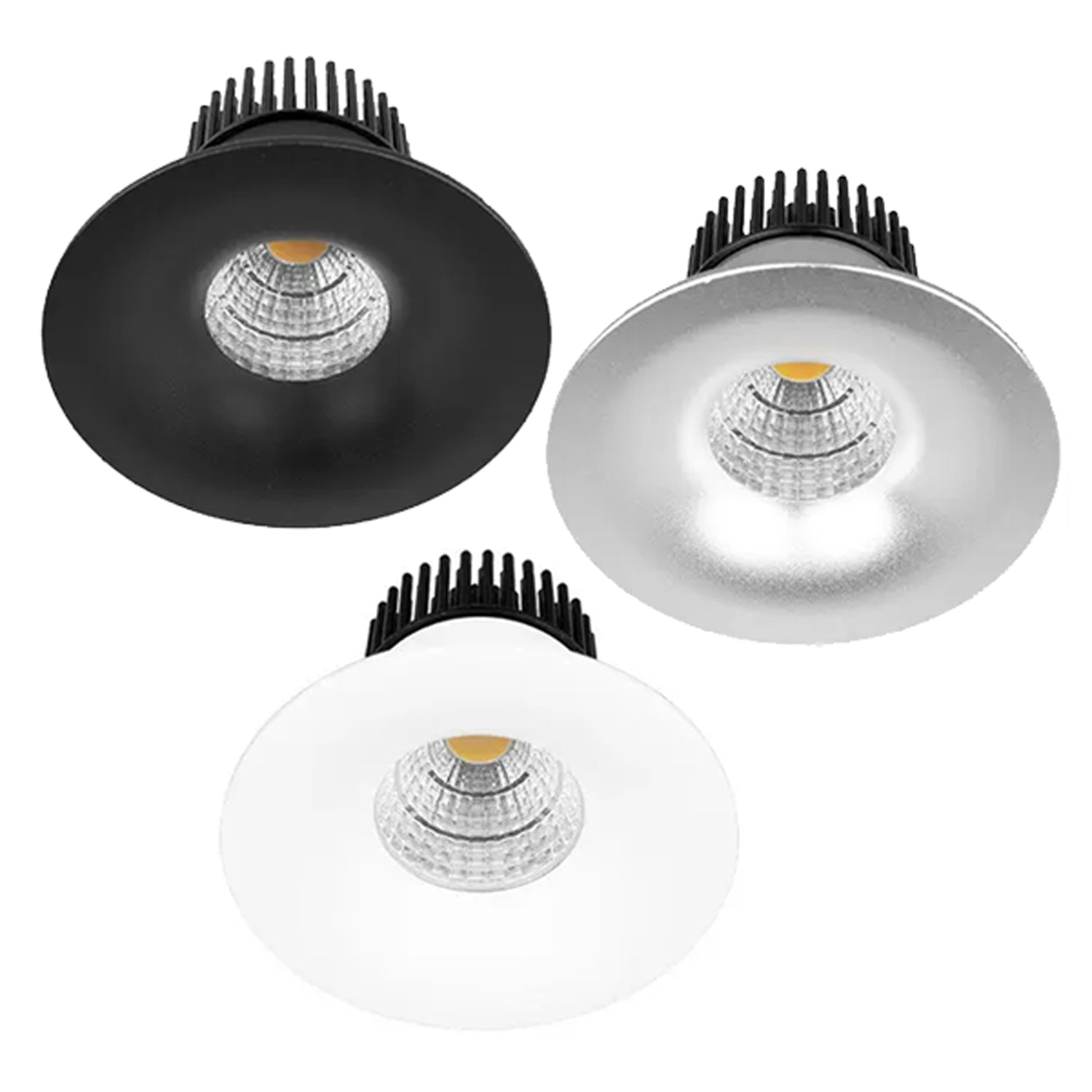 92mm LED Downlight 10w Black, Silver, White 2.7k/3k/4k/5k/Vivid CRI 90+ XDK10 Trend Lighting