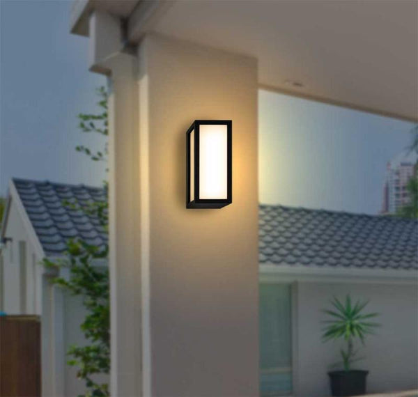 LED Outdoor Wall Light 12w in Black or White Havit Lighting HV3669T The  Lighting Outlet