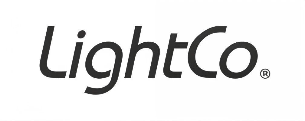 Black LightCo brand logo featuring clean sans serif typography on a plain white background