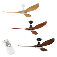52" Noosa DC Ceiling Fan Bamboo, Teak, Dark Natural with Light 204115, 20684807, 204117 Eglo Lighting