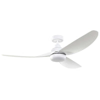 56" Torquay DC Ceiling Fan White with Light 205231XX Eglo Lighting