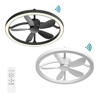 21” Catalina DC Smart Ceiling Fan Matt Black, White with Light MCDC500