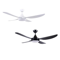 48" Vector III AC Ceiling Fan White, Black with Light 22291/XX Brilliant Lighting