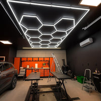 4840mm x 2433mm Hexagon Grid LED Light in Silver Havit Commercial - HCP-671540