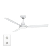 48" Legend DC Ceiling Fan Matt White with Light MLDC1233W Martec Lighting