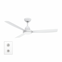 48" Legend DC Ceiling Fan Matt White with Light MLDC1233W Martec Lighting