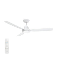 48" Zorro DC Ceiling Fan Matt White with Light MZDC1233W Martec Lighting