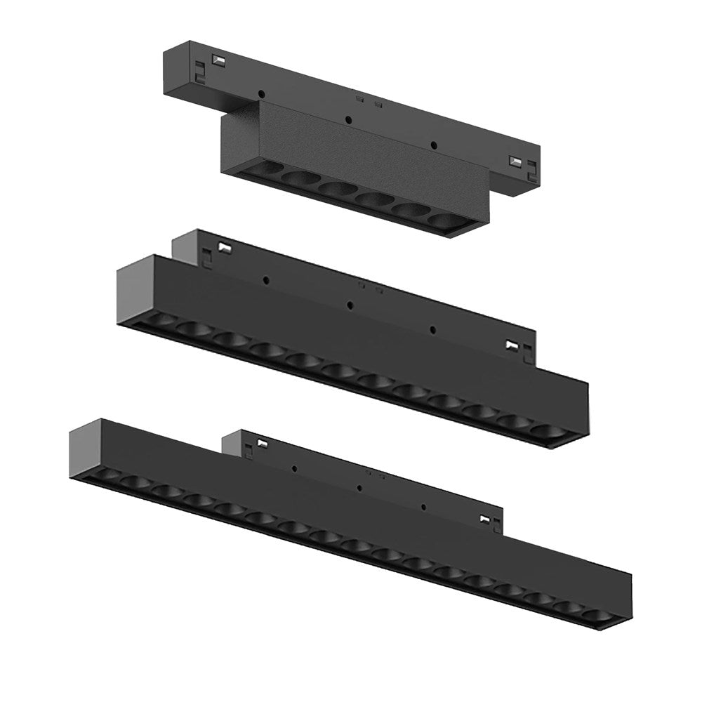 48v DC Linear LED Track Light CCT 6w, 12w, 24w in Black Havit Commerci