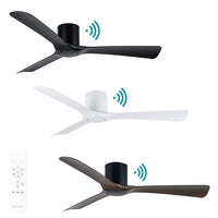 52" Fresno Smart WIFI DC Ceiling Fan Black, White, Black/Walnut MFDC133 Martec Lighting