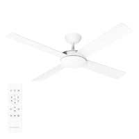 52" Quantum DC Ceiling Fan Matt White MQDC134WR Martec Lighting