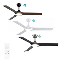 52” Alpine DC Smart DC Ceiling Fan Black/Walnut, White, Pewter/Charcoal with Light MDCA1333