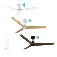 52" Cordoba Smart DC Ceiling Fan White, White/Oak, Black/Walnut MCDC133 Martec Lighting