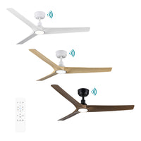 52" Cordoba Smart DC Ceiling Fan White, White/Oak, Black/Walnut with Light MCDC1333 Martec Lighting