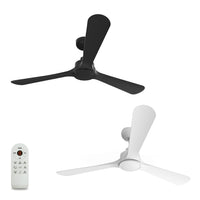 54" Keppel DC Ceiling Fan Black, White KEPPEL/54 Atom Lighting
