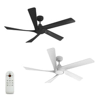 54" Maroubra DC Ceiling Fan Black, White MAROUBRA/54 Atom Lighting