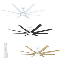 72" Titanic DC Ceiling Fan White, Black, Oak, Natural, Mahogany 550716X Vencha Lighting