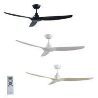 60" Skyfan DC Ceiling Fan Black, White, Light Oak SKY1503 Ventair