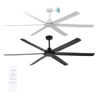 80" Osprey DC Ceiling Fan Matt Black, Matt White MODCX+MODC200X Martec Lighting