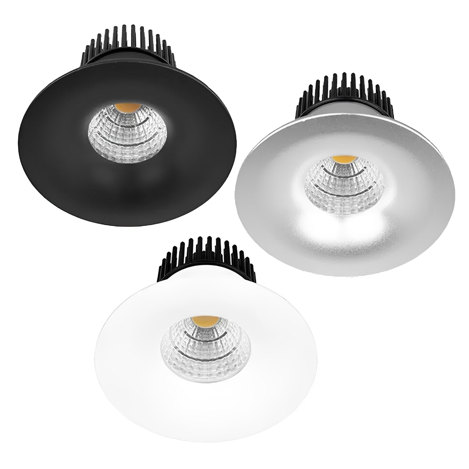 92mm LED Downlight 10w Black, Silver, White 2.7k/3k/4k/5k/Vivid CRI 90+ XDK10 Trend Lighting-XDK103-NB-B-The Lighting Outlet-product-view