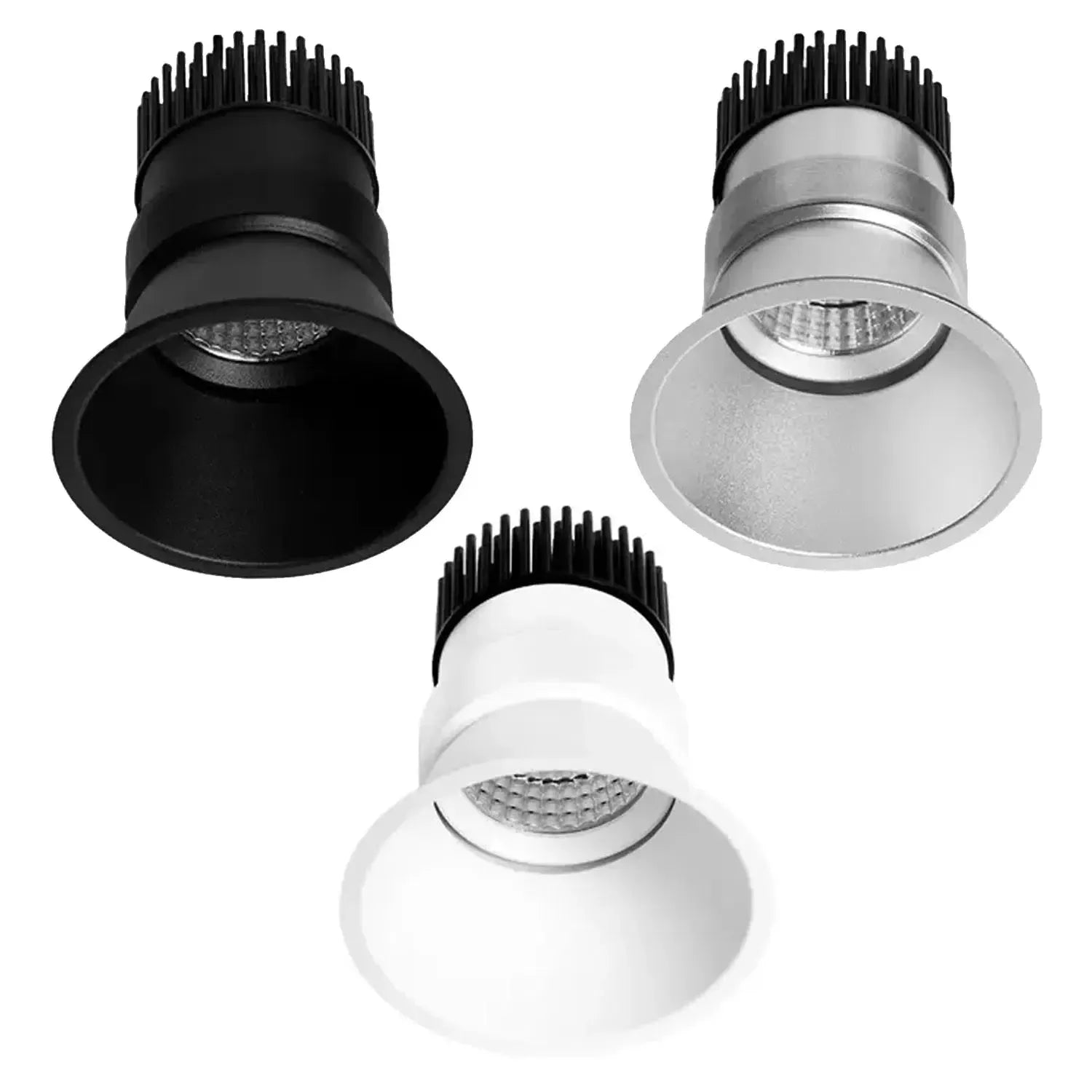 92mm LED Downlight 10w Black, Silver, White 2.7k/3k/4k/5k/Vivid CRI 90+ XDRL10 Trend Lighting-XDRL103-MB-B-The Lighting Outlet-product-view