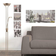 Mother & Child Floor Lamp in Black or Brushed Chrome