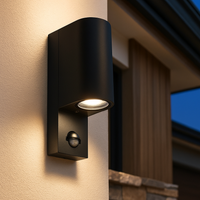 LED Up/Down Sensor Wall Light in Matt Black