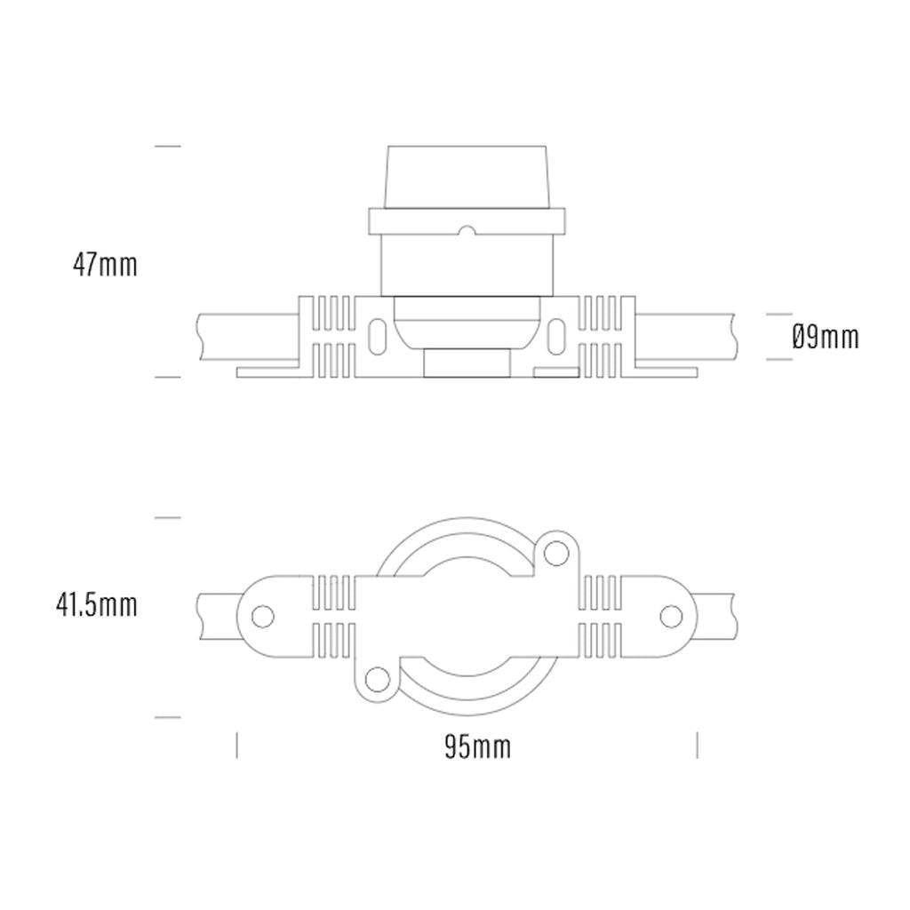 Aqualux Lighting AQFC025B AQF Festoon Cable in 250mm, 500mm or