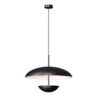 Ella LED Pendant Light in Matt Black/Matt Black or Matt Black/Matt Brass