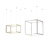 Cube-X Pendant Light 40w, 45w, 55w in Chrome or Shiny Gold