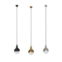 Helmet LED Pendant Light 3w Chrome, Matt Black, Gold