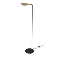Ficus LED Floor Lamp in Matt Black and Matt Brass