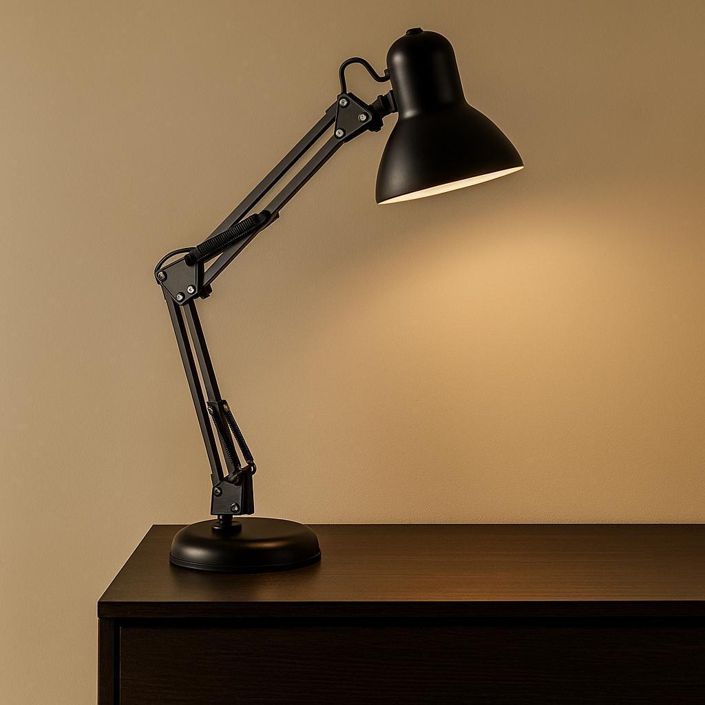 Adalynn 2 in One Lamp Desk Lamp - Black, 550mm High, PL0054