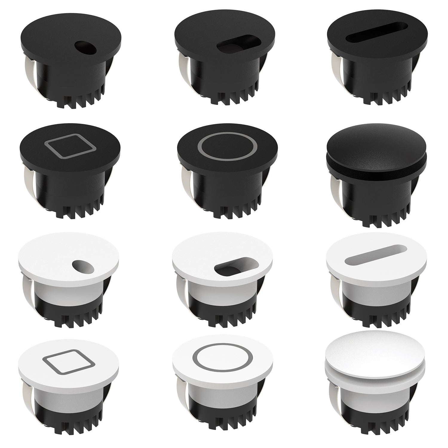 Aura Round LED Step Light 3w 24v/240v in Black or White