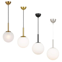 Bally 8 Pendant Light 200mm in Antique Gold/Alabastro, Antique Gold, Black or Nickel