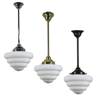 Beehive 10" Pendant Light in Patina Black, Brass or Chrome