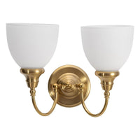 Benson Indoor Wall Light 2Lt in Satin Brass