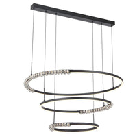 Brera LED Pendant Light 3 Tier in Black