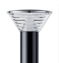 Bruen Commercial Solar Bollard Light Matt Black With Dual Temp 12+ Hours Light PL-Bruen