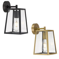Cantena Outdoor Wall Light Small in Antique Brass or Black