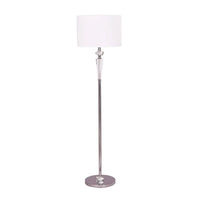 Cristallo Floor Lamp in Chrome Rod with Crystal Highlight
