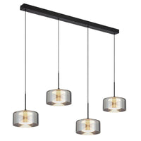 Cedro LED Pendant Light 4Lt CCT 30w in Black Sandy