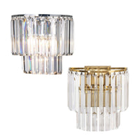 Celestial Indoor Wall Light 2Lt in Chrome or Satin Brass