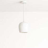 Clay Drop Plaster Pendant Light White