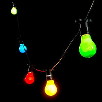 LED 10 or 20 Meter Multi Coloured Festoon Lighting A60 3w Globes