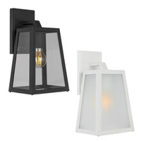 Cosca Outdoor Wall Light in Black/Smoke or White/Frost COSCA-EX