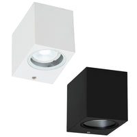 Cubis Outdoor Fixed Down Wall Light GU10 In Black or White