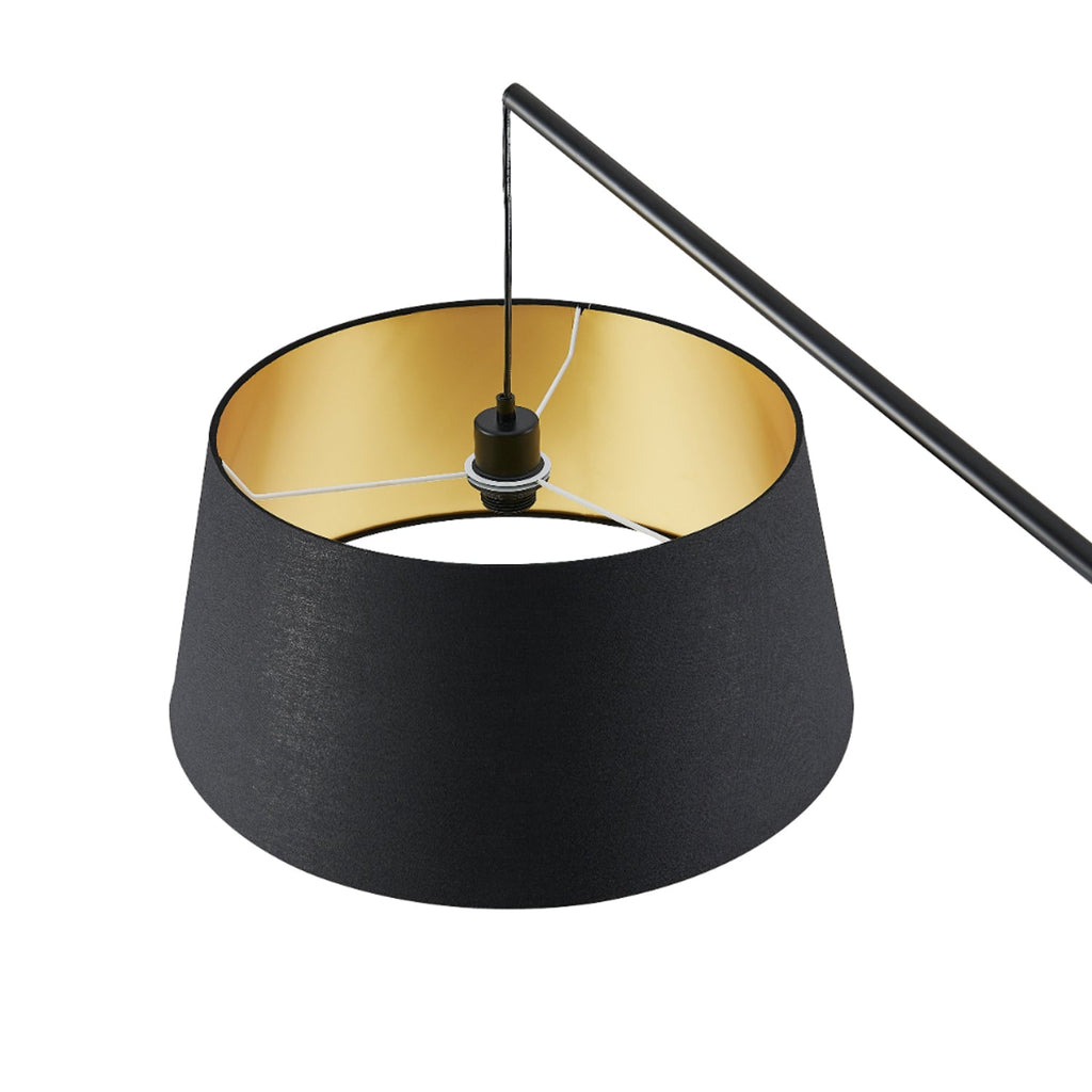 Downey Floor Lamp 1Lt in Black or White The Lighting Outlet