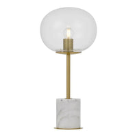 Dimas Table Lamp White/Antique Gold/Clear DIMAS-TL-WHAG